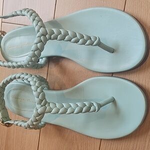 Women's Braided Sandals in Light Blue Size 41 Gianvito Rossi
